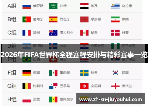 2026年FIFA世界杯全程赛程安排与精彩赛事一览